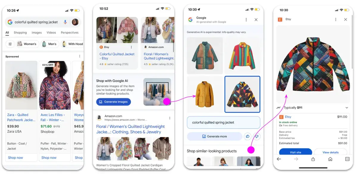 Google, çevrimiçi alışveriş için tarzınıza uygun kıyafetler öneren yeni bir araç sunuyor