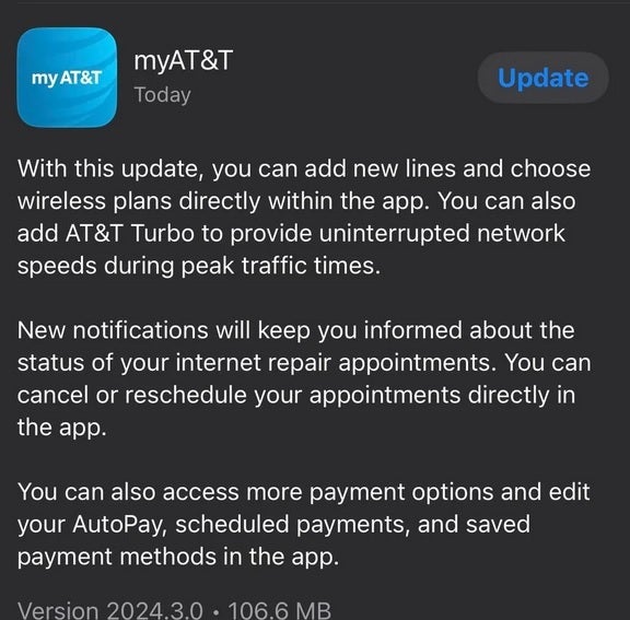 AT&T, iOS myAT&T uygulamasını günceller - AT&T 