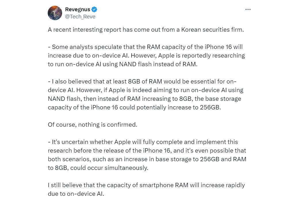 Apple, istemeden de olsa iPhone 16 RAM ve depolama alanını artırmış olabilir