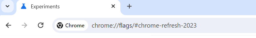 Chrome bayrakları menüsü