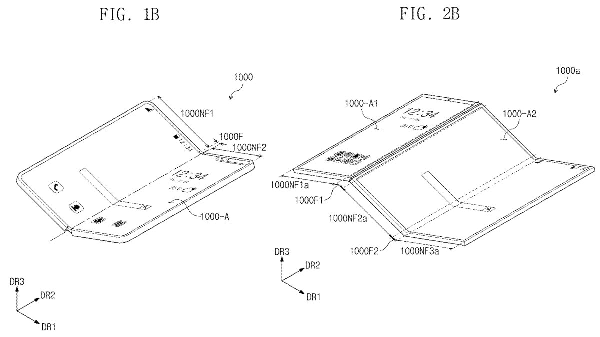 Samsung üç katlı patent uspto Samsung üç katlı
