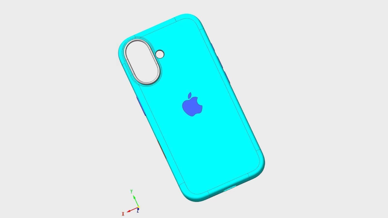Sızan iPhone 16 CAD görüntüsü, söylentilerdeki tasarım değişikliklerini vurguluyor - Sızan iPhone 16 görseli, daha ince kamera adasını ve iki yeni düğmeyi sergiliyor