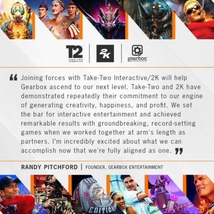 Take-Two Interactive, Gearbox Entertainment’ı Satın Almaya Hazırlanıyor