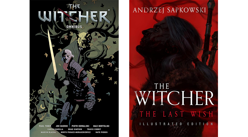 The Witcher çizgi romanı çok amaçlı Cilt.  1 ve The Witcher: Son Dilek (Birinci Kitap) Resimli Baskı