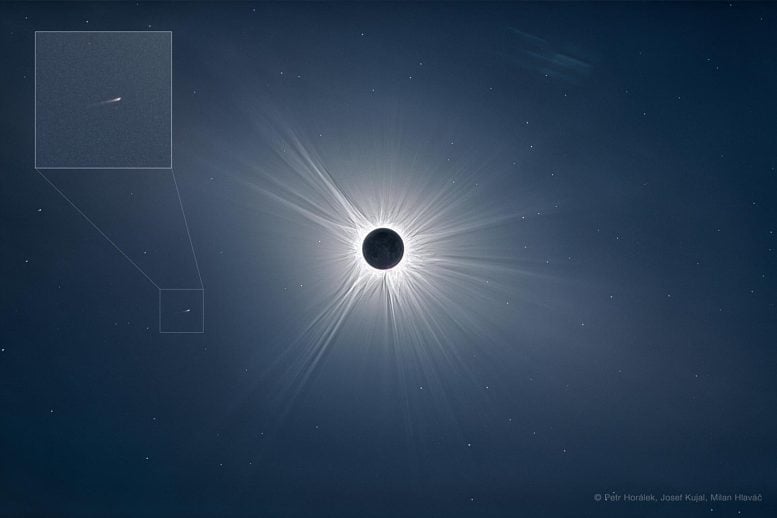 Güneş Tutulması Sırasında Mahvolmaya Mahkûm SOHO Kuyruklu Yıldızı Detayı