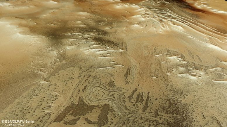 Mars İnka Şehri'nin perspektif görünümü