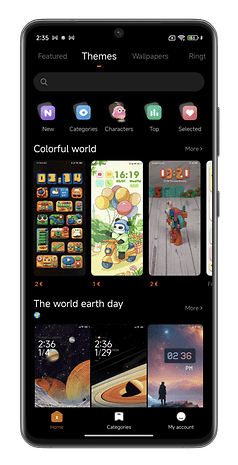 Temayı kişiselleştiren Xiaomi HyperOS ekran görüntüsünü yakalayın