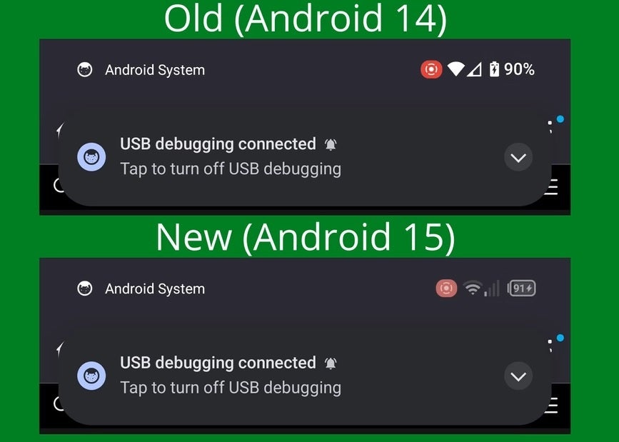 Android 15'te durum çubuğuna değişiklikler geliyor. Resim kredisi-Android Authority - Android 15 güncellemesi kullanıcılara revize edilmiş bir durum çubuğu sağlayacak