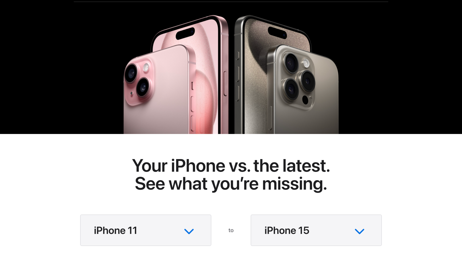 Apple, iPhone 15'i iPhone 14 veya iPhone 13 ile karşılaştırmaya cesaret edemiyor. - Çılgın ama gerçek!  Apple, iPhone 15'e yükseltme yapmanıza gerek olmadığını 