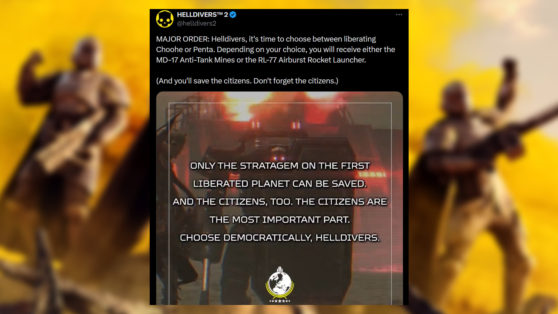 Helldivers 2’nin yeni büyük düzeni oyuncuları zor bir seçim yapmaya zorluyor