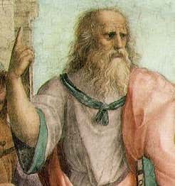 Platon, Raphael'in ''Atina Okulu'' eserinde resmedildiği şekliyle.