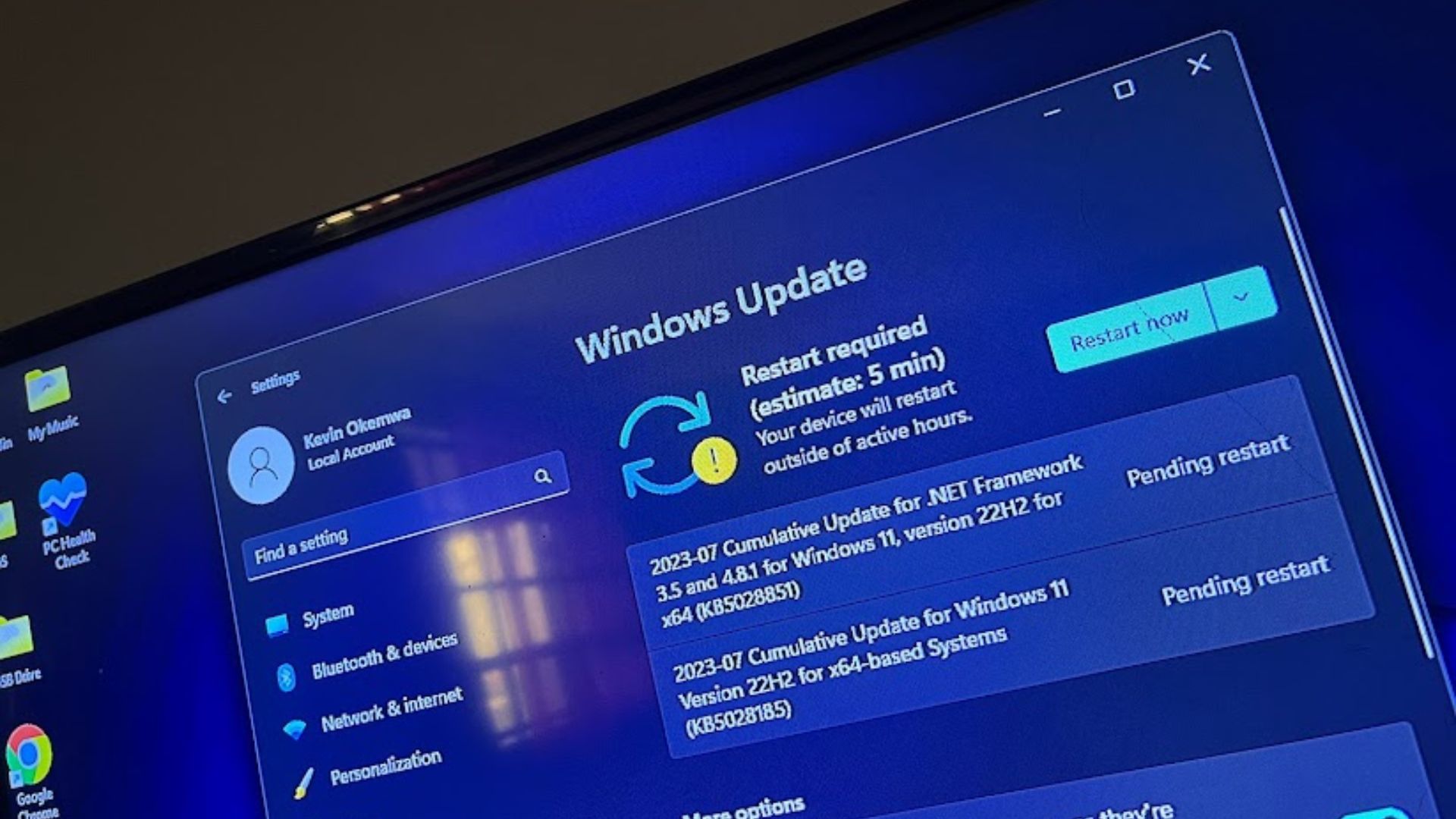 Ayarlar uygulamasında Windows Update sayfası Windows 11