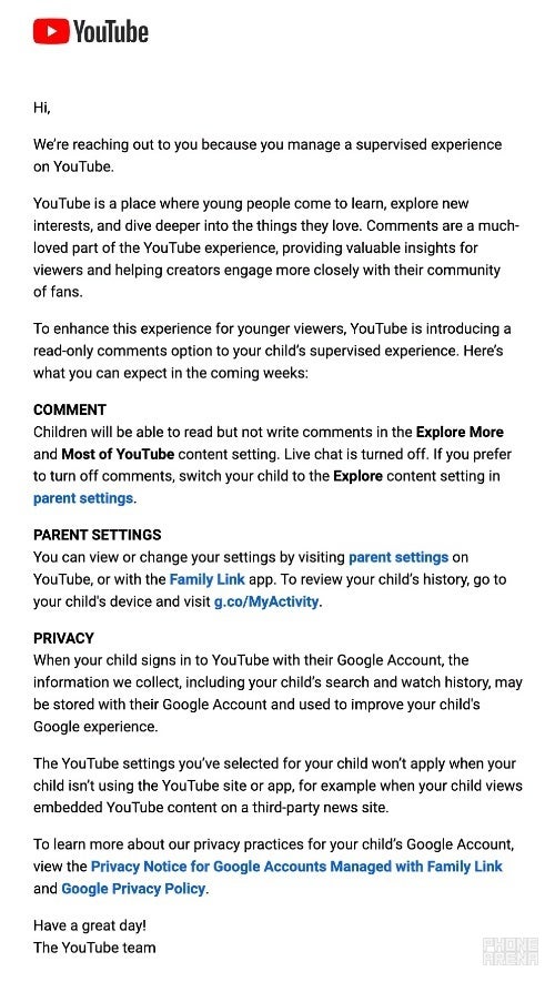 YouTube "Salt Okunur" özelliğini duyurdu  denetlenen hesaplardaki genç izleyicilere yönelik yorumlar
