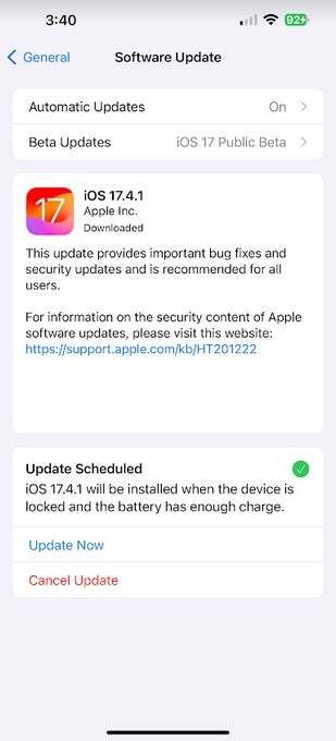 Son iOS sürümü, 21 Mart'ta Apple tarafından yayınlanan iOS 17.4.1'di - iOS 17.5 beta 1 çok yakında, muhtemelen bu hafta gibi kısa bir sürede gelecek