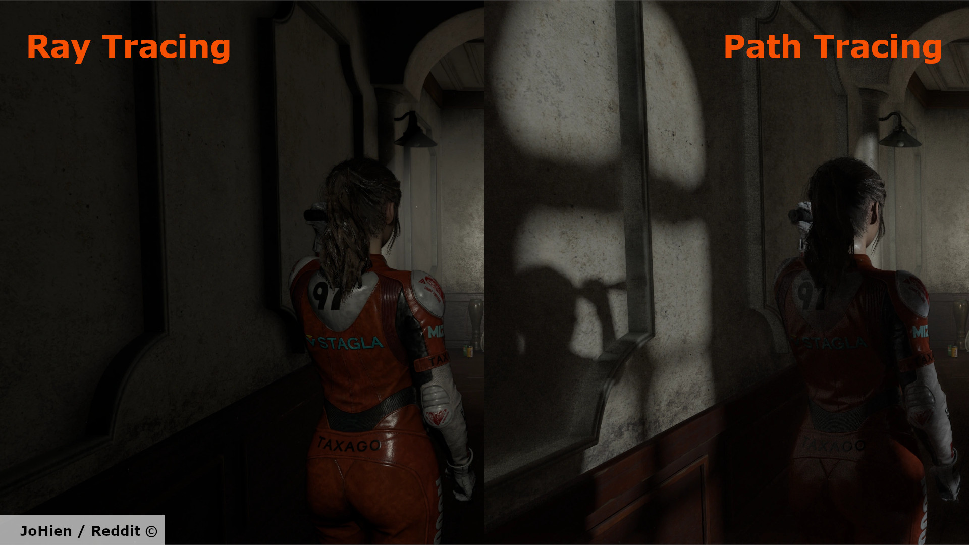 Resident Evil 2'de ışın izleme ve yol izleme arasında bir karşılaştırma