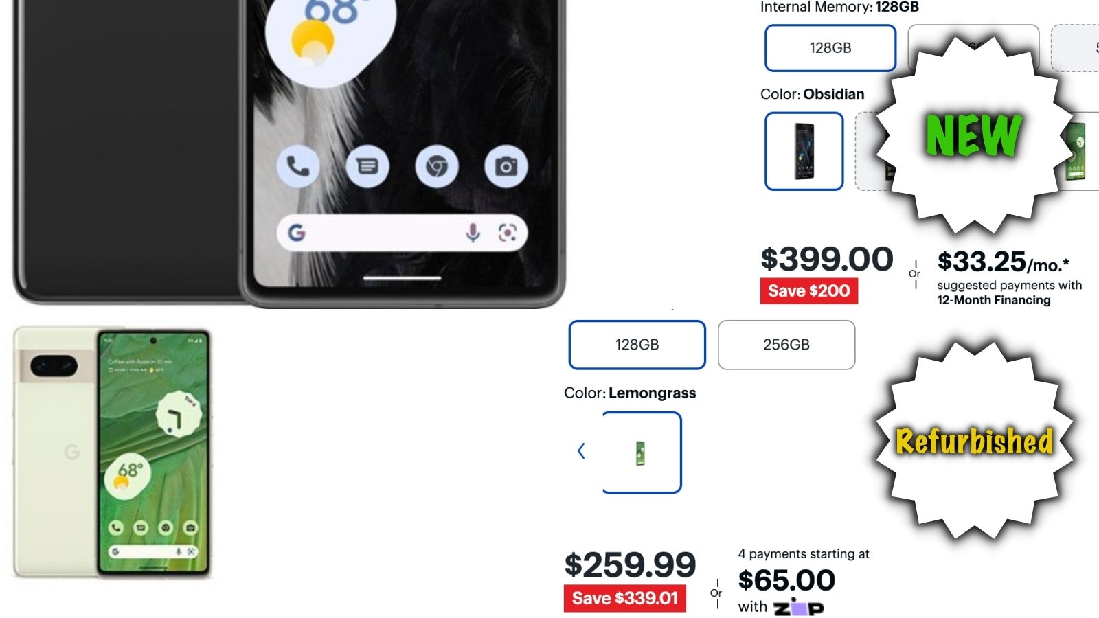 Yepyeni veya yenilenmiş, vanilya Pixel 7, yeni Nothing Phone 2 ve Galaxy A55'in aşırı fiyatlı görünmesine neden oluyor.  - 2024'te Pixel 7, hem 1.300 dolarlık Galaxy S24 Ultra'yı hem de 350 dolarlık Nothing Phone 2'yi aşırı pahalı gösteriyor!
