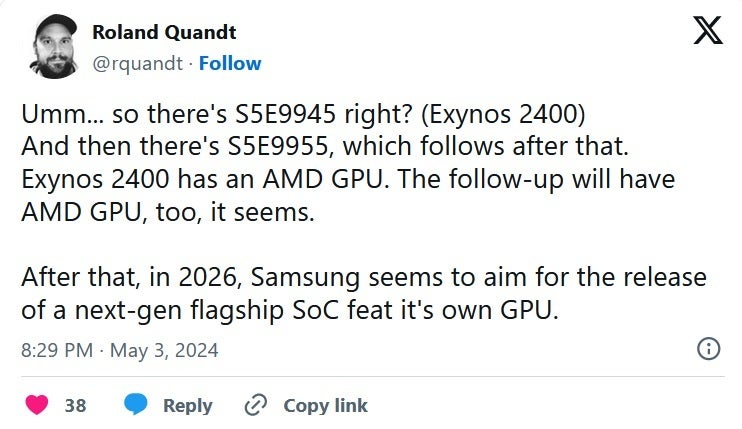 Sızıntı yapan Quandt, Samsung'un Exynos 2600 SoC'de kendi GPU'sunu kullanacağını söylüyor - Güle güle AMD?  Samsung'un Exynos 2600 SoC'den başlayarak şirket içi GPU'yu kullanmayı planladığı bildiriliyor