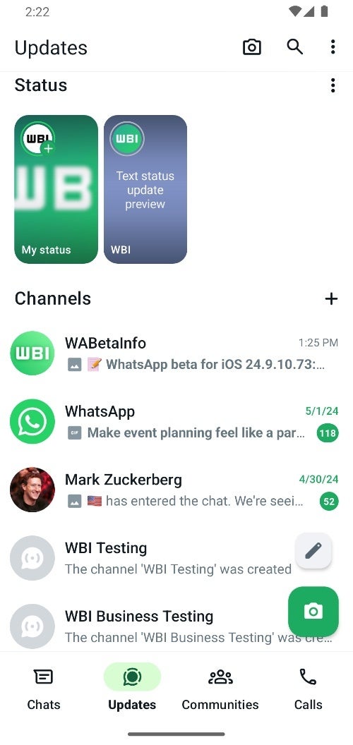 WhatsApp'ın önizlemeli yeni durum güncelleme tepsisi beta sürümünde daha geniş çapta kullanıma sunuluyor