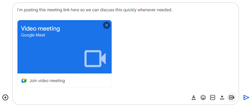 Google E-Tablolar - görüntülü toplantı eklendi