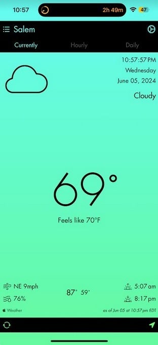 Yeni bir hava durumu uygulaması denemek ister misiniz?  App Store'daki renkli Current uygulamasına göz atın - Apple Weather uygulaması hava durumu altında