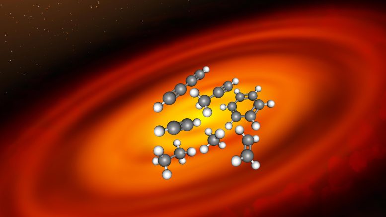 Çok Düşük Kütleli Bir Yıldızın Etrafındaki Hidrokarbon Molekülleri Öngezegen Diski