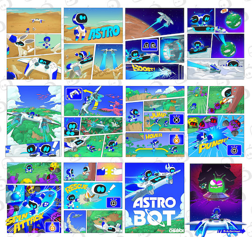 Astro Bot çift taraflı posterinin önizlemesi