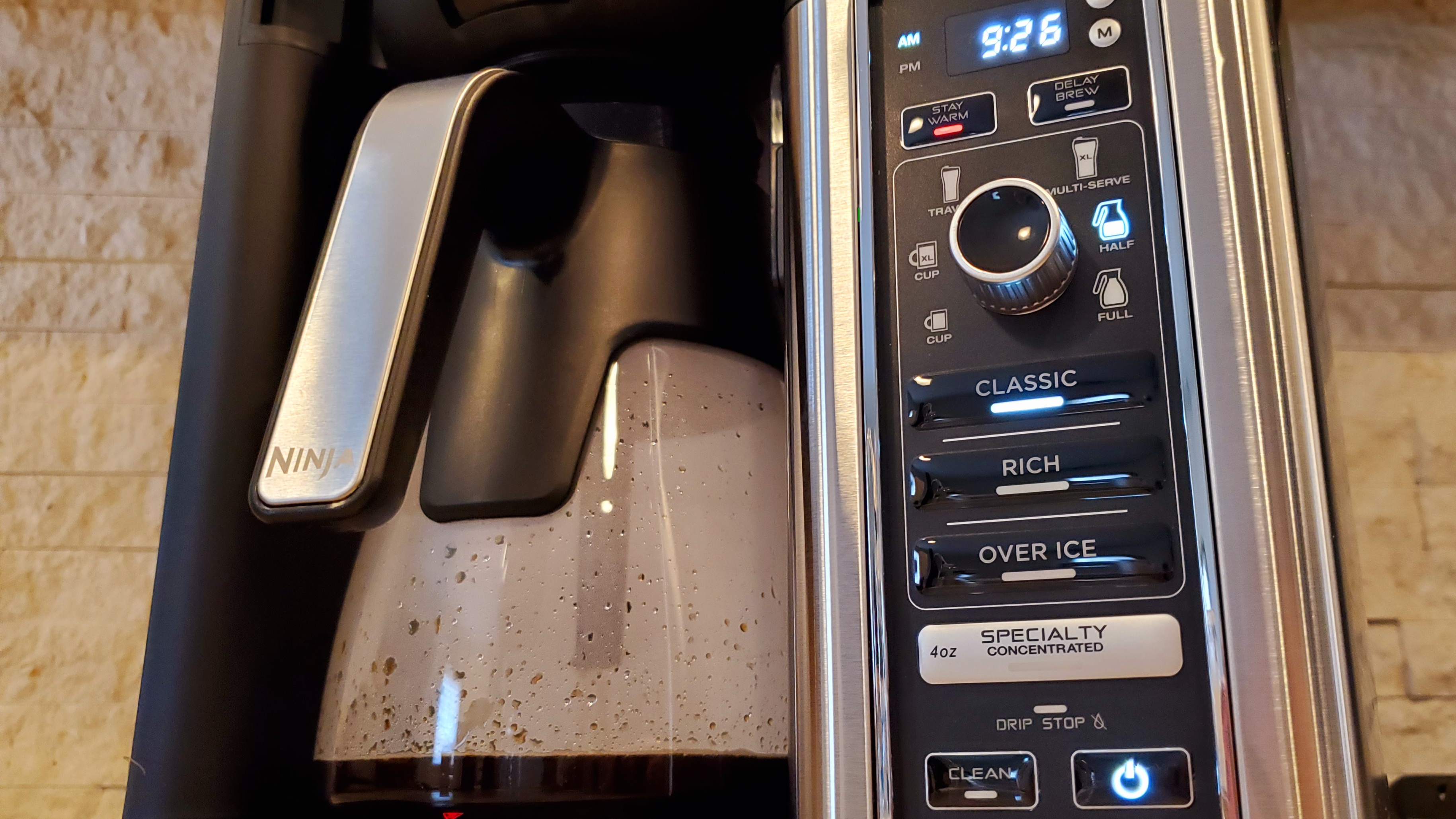 Ninja özel kahve makinesi detayı