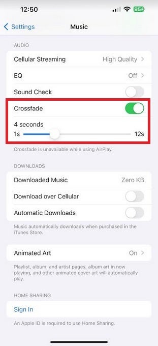 iOS 18'de Crossfade'i etkinleştirmek Apple Music için Akıllı Crossfade'i açacaktır|Görsel kredisi-PhoneArena - Apple, iOS 18'de gelecek olan bu Apple Music özelliğini tanıtmıyor