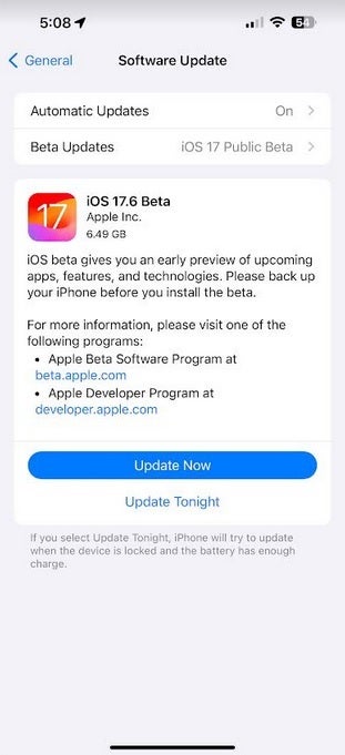 Apple, iOS 17.6 genel beta 1'i yayınladı - Apple, iOS için genel beta sürümünü yayınladı, ancak beklediğiniz betayı yayınlamadı