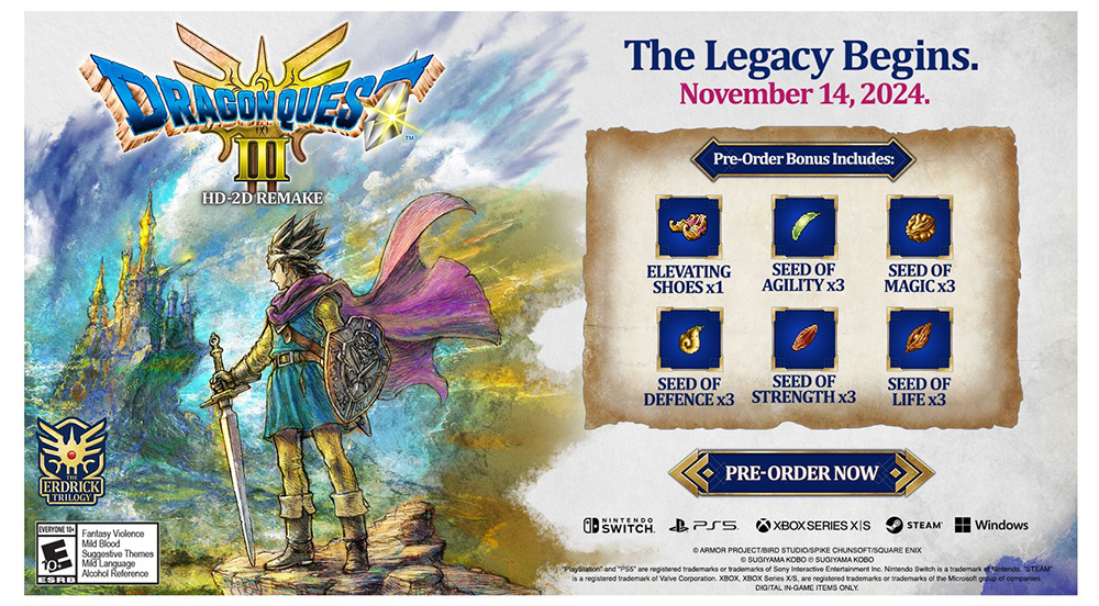 Dragon Quest 3 HD-2D Ön Siparişleri Yayında – Bonuslar, Fırsatlar ve Daha Fazlası