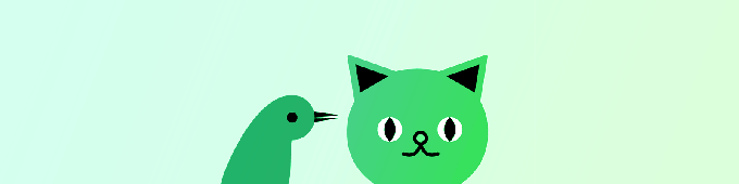 göz kırpan kedi kuş yeşil