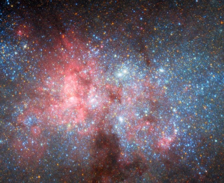 Hubble’ın Uzak Galaksinin Çekirdeğindeki Yıldız Oluşumuna Nadir Bakışı