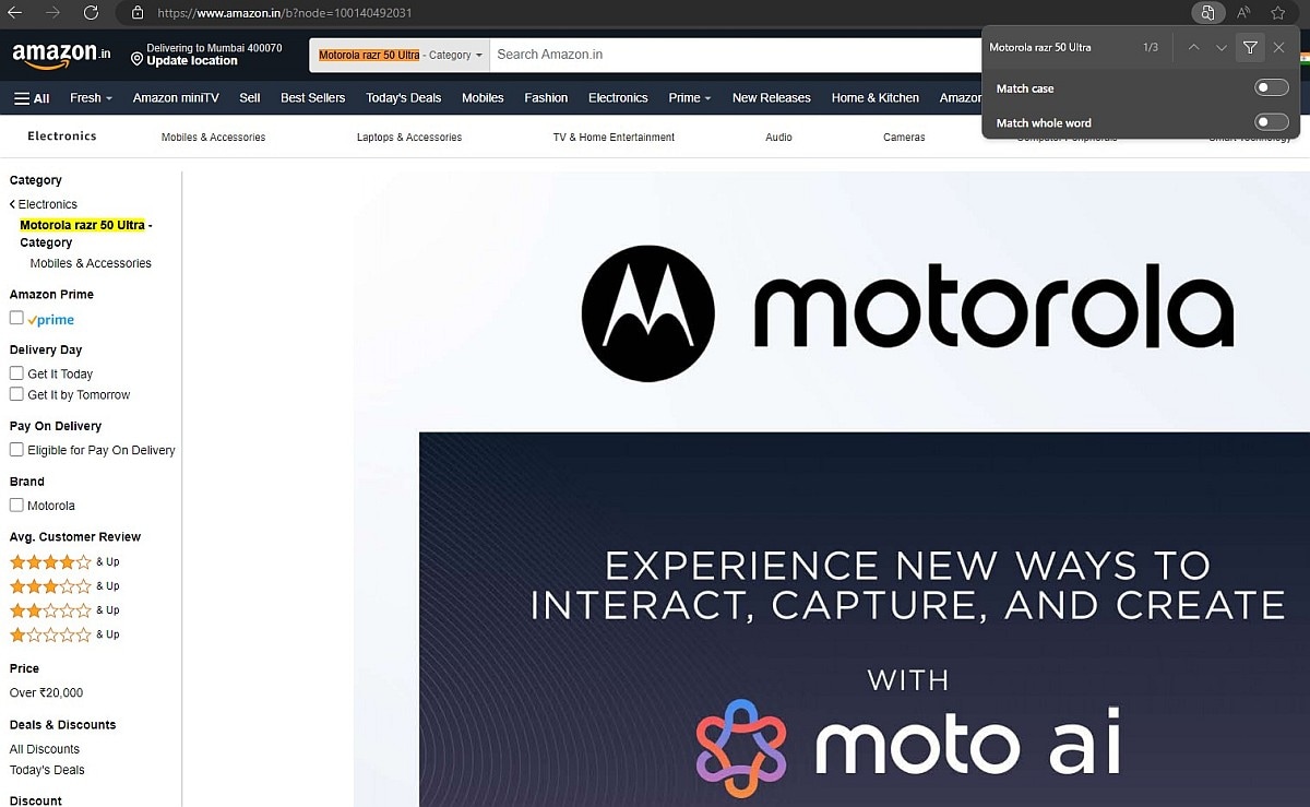 moto ai mikro sitesi amazon Motorola razr 50 ultra