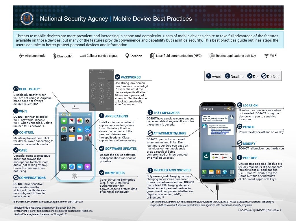 NSA, Mobil Cihazlar için En İyi Uygulamalar Kılavuzunu yayınladı - NSA, iOS veya Android telefonunuzu daha iyi korumak için neler yapabileceğinizi açıklıyor