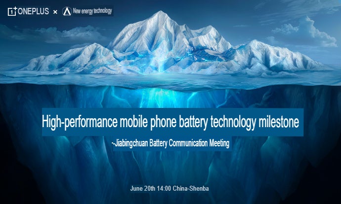 Glacier Battery etkinlik teaserı (resim - OnePlus/Weibo - OnePlus, CATL tarafından üretilen devrim niteliğindeki uzun ömürlü Glacier telefon pilinin ipuçlarını veriyor)