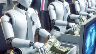Nakit para tutan insansı robotlar