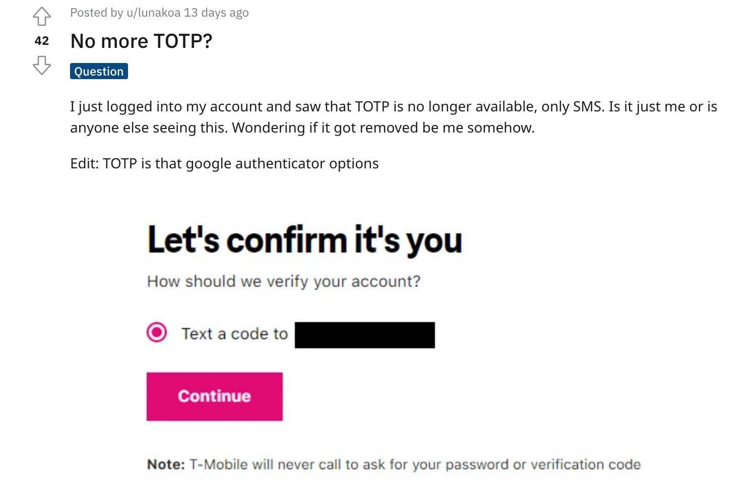 T-Mobile artık kullanıcıların iki adımlı doğrulama için Google Authenticator'ı kullanmasına izin vermiyor - Bu geçici bir değişiklik olduğundan T-Mobile kullanıcılarının son hamle hakkında endişelenmelerine gerek yok