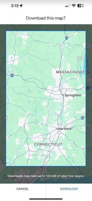Seyahat edeceğiniz ve hücresel hizmeti olmayabilecek bir alanı indirmek için şimdi birkaç dakika ayırın | Kredi resmi - PhoneArena - Tatil için ABD'de araç mı kullanıyorsunuz? Bunu Google Haritalar'da yapmadan önce arabaya binmeyin