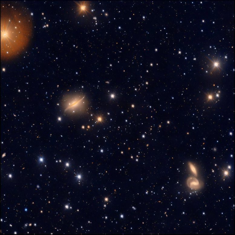 VST’nin Görüntüleri Uzak Galaktik Etkileşimlere Bir Bakış Sunuyor