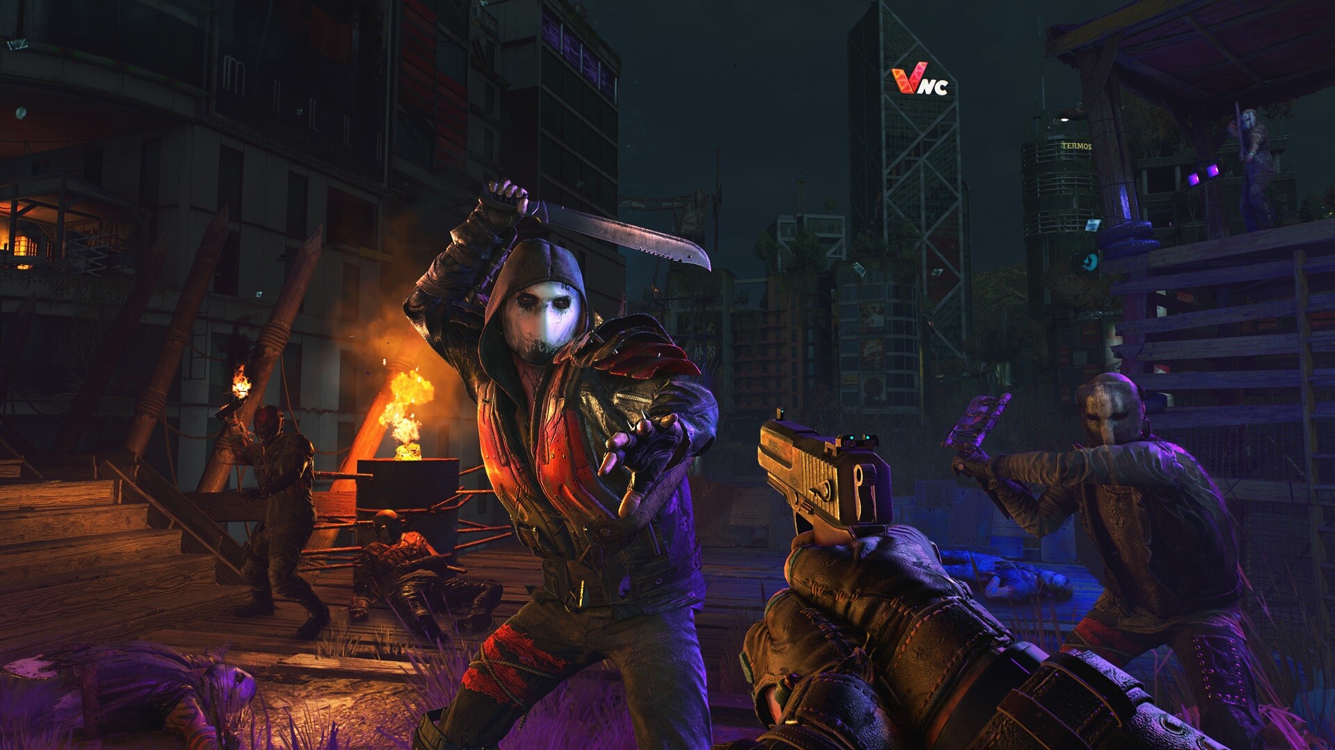 Yeni Dying Light 2 güncellemesi Tower Raid: Steam zombi FPS oyunu Dying Light 2'de palalı bir adam