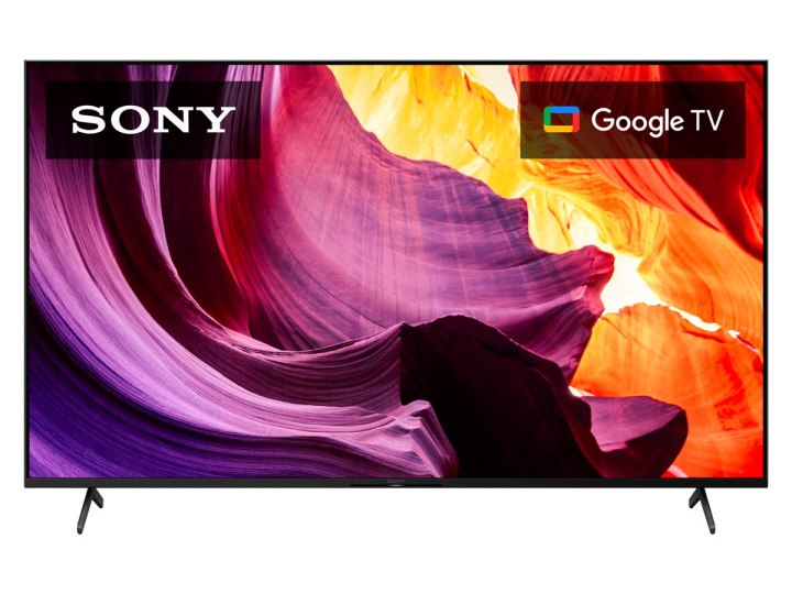 Beyaz arka planda Sony X80K LED 4K Akıllı TV.