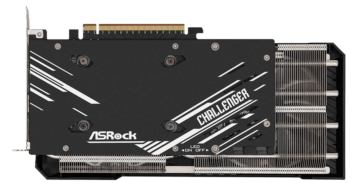 Yeni ASRock Intel Arc A770 ve A750 Challenger SE serisindeki arka plaka tasarımı