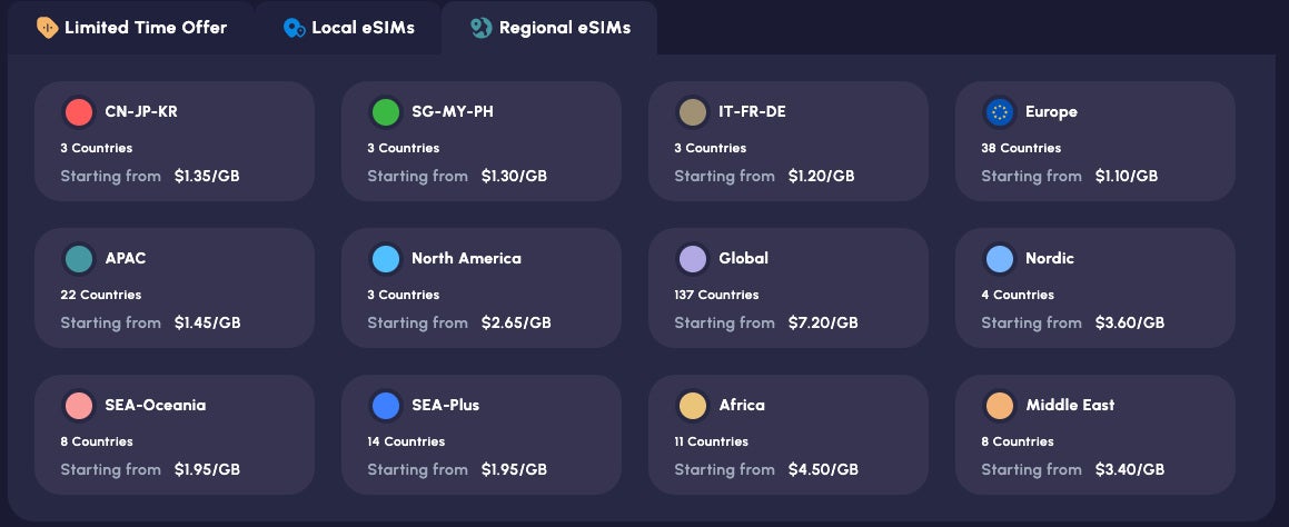 Sınırsız seyahat edenler için bölgesel eSIM'ler - Mükemmel bir tatil mi planlıyorsunuz? Nomad eSIM ile mükemmel dolaşım planını edinin