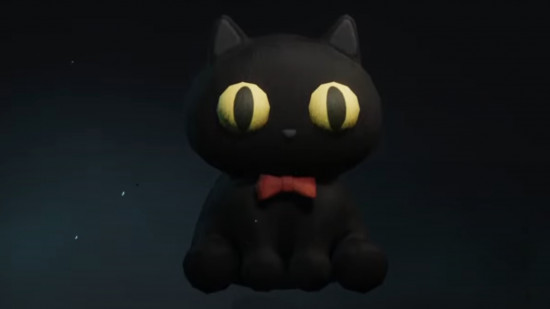 Sarı gözlü, aynı zamanda Enchanting Void olarak da bilinen, Once Human Deviants'tan siyah bir kedi oyuncağı.
