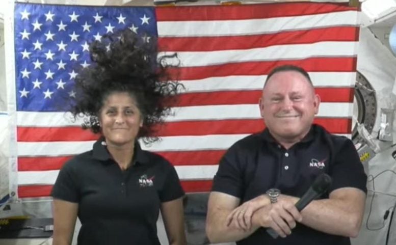 NASA Astronotları Suni Williams ve Butch Wilmore Bir Basın Toplantısında Konuşuyor