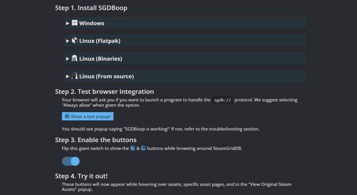 SGDBoop uygulamasını kullanma talimatları.