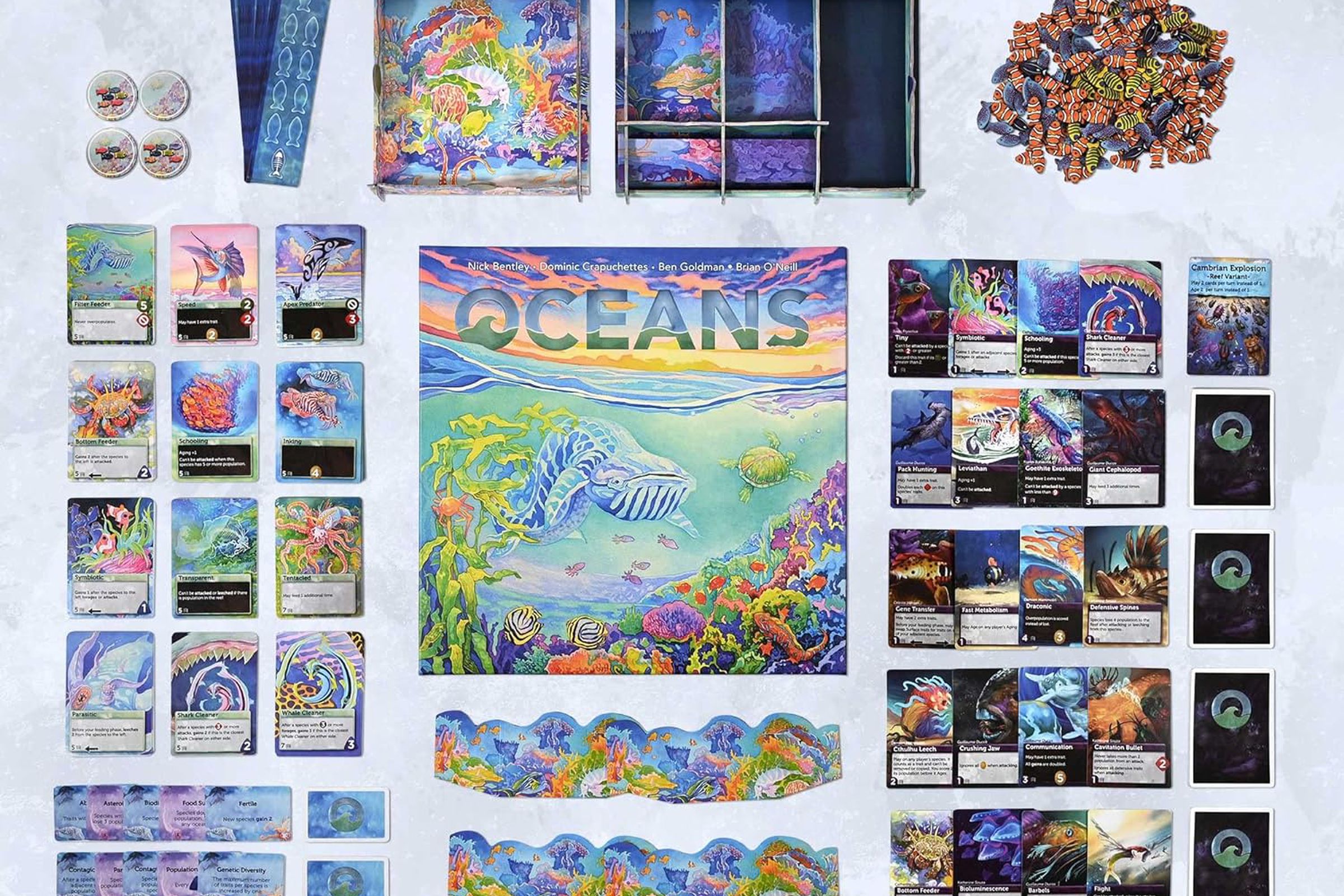 Evolution: Oceans için tahta ve kartlar.