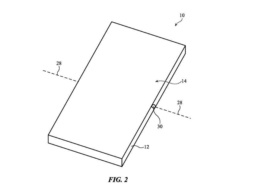 Apple'ın yeni patentinden bir başka örnek. | Görsel kredisi-USPTO - Apple'ın yeni patenti, katlanabilir bir iPhone'un ortaya çıkma olasılığını artırıyor