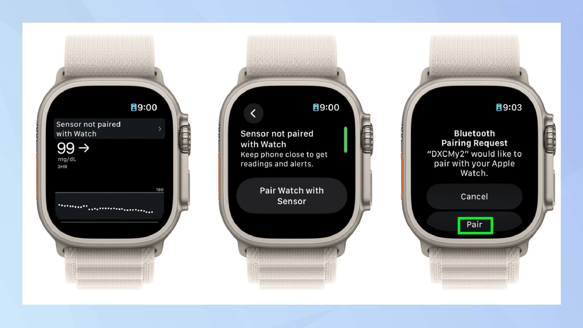 Dexcom Apple Watch eşleştirmesi