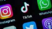 Instagram, TikTok ve WhatsApp dahil bir ekrandaki uygulama simgeleri.